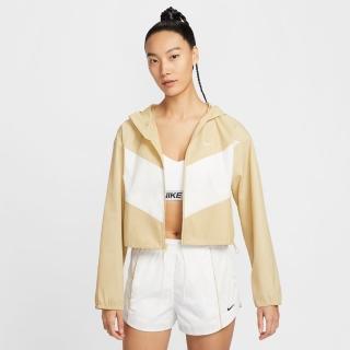 【NIKE 耐吉】外套 女 連帽運動外套 風衣外套 寬鬆版型 AS W NSW NK WR WVN LTWT HDED 黃 HJ1183-783