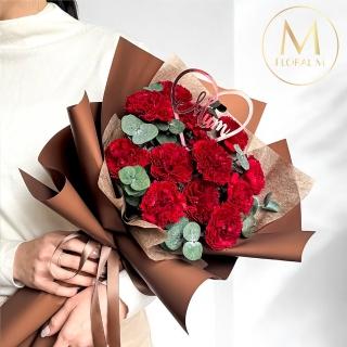 【Floral M】Full Love Mom康乃馨香水花束(乾燥花/母親節花束/禮物/康乃馨花束/永生花/母親節花禮)
