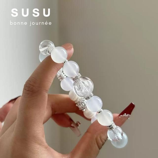 【SU SU】五行多寶水晶手鍊(白水晶 黑金超 綠髮晶 紅膠花 虎眼石 事業運 招財 轉運 能量 防小人)