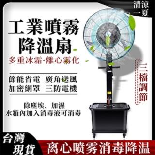 【LEZUN 樂尊】110V工業噴霧電風扇 43L大容量降溫風扇(降溫型/水霧化機/工業風扇/加濕器)