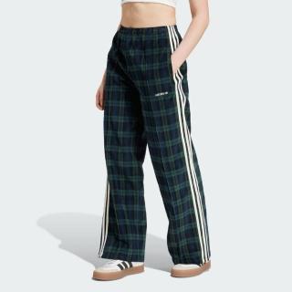 【adidas 愛迪達】Tartan Pant 女 長褲 運動長褲 休閒長褲 深藍 綠 亞版(IX7415)