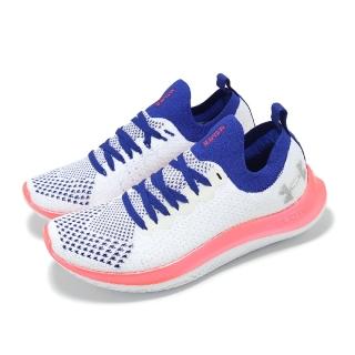 【UNDER ARMOUR】慢跑鞋 Flow Velociti SE 女鞋 白 藍 紅 編織 輕量 緩衝 運動鞋 UA(3024017105)
