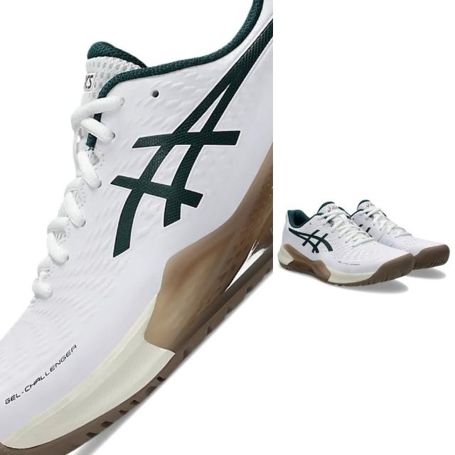 【asics 亞瑟士】GEL-CHALLENGER 14 男款 網球鞋 一般楦(1041A405-104 白 綠 支撐穩定 底線型 前後亞瑟膠)