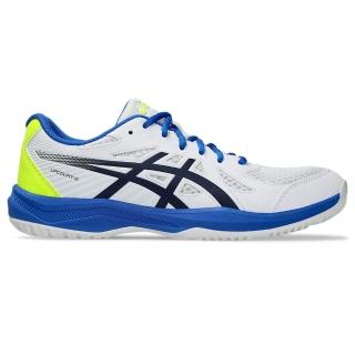 【asics 亞瑟士】Upcourt 6 男 排球鞋 穩定 包覆 回彈 白 藍 螢黃(1071A104-103)