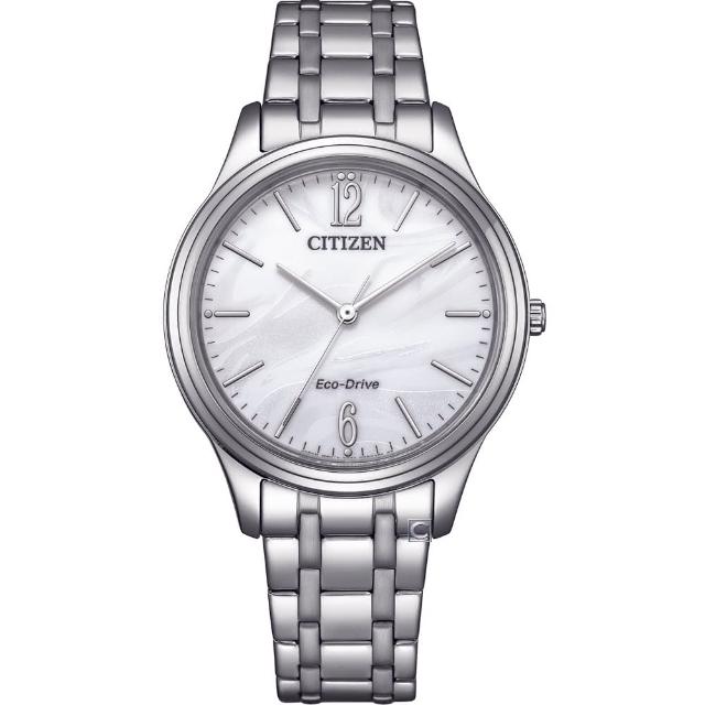 【CITIZEN 星辰】LADY’S 光動能 簡約大方 時尚腕錶 34MM(EM0411-71A)
