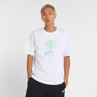 【NEW BALANCE】NB 短袖上衣 男 美規 白 MT51978WT
