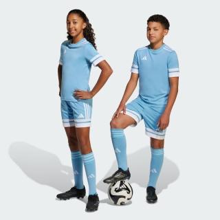 【adidas 愛迪達】SQUADRA 25 運動短褲 吸濕排汗 童裝 JJ2426