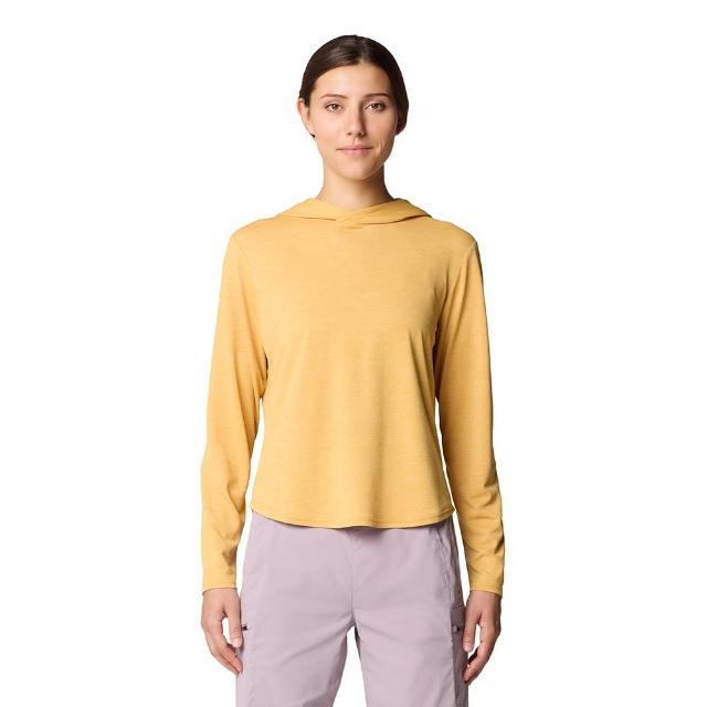 【Mountain Hardwear】Sunblocker Long Sleeve Hoody 防曬清爽連帽長袖上衣 女款 日落金 #2067761