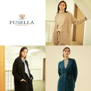 義大利FUSELLA名品典藏駝羊毛外套(U)