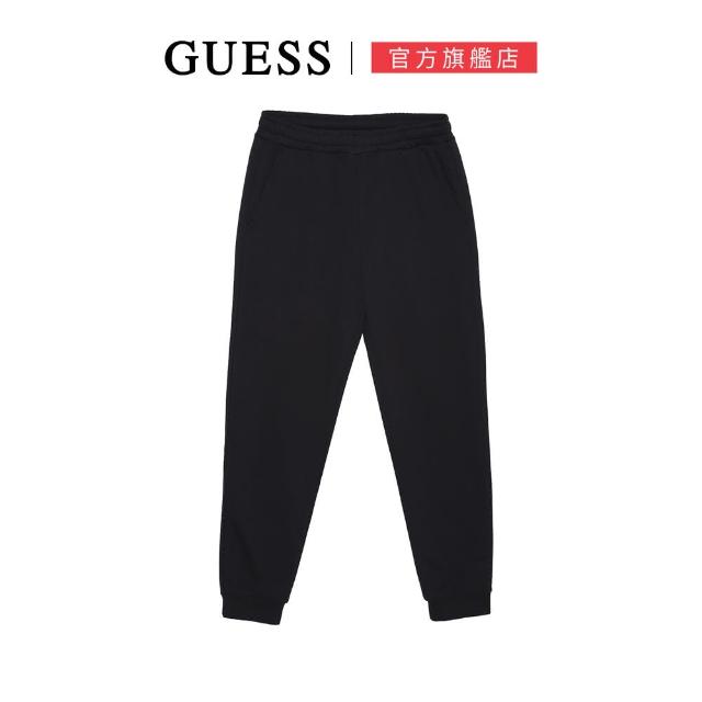 【GUESS】純色束口休閒長褲(兩色任選)