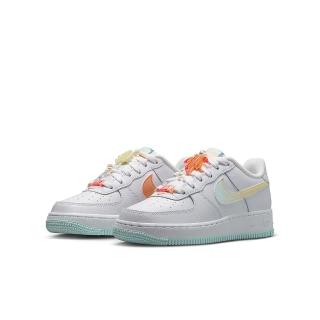 【NIKE 耐吉】休閒鞋 女鞋 大童 運動鞋 夏威夷 AF1 AIR FORCE 1 LV8 GS 漸層白橘 IB8890-191