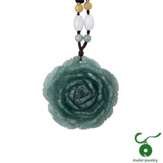 【K.D.J 圓融珠寶】天然翡翠 牡丹花 花朵墜飾