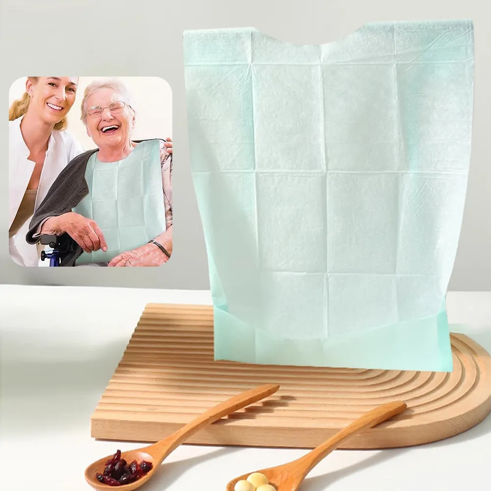 【挪威森林】60入成人拋棄式防水防油圍兜10入/包x6包(老人圍兜 成人飯兜 一次性飯兜 免洗圍兜)