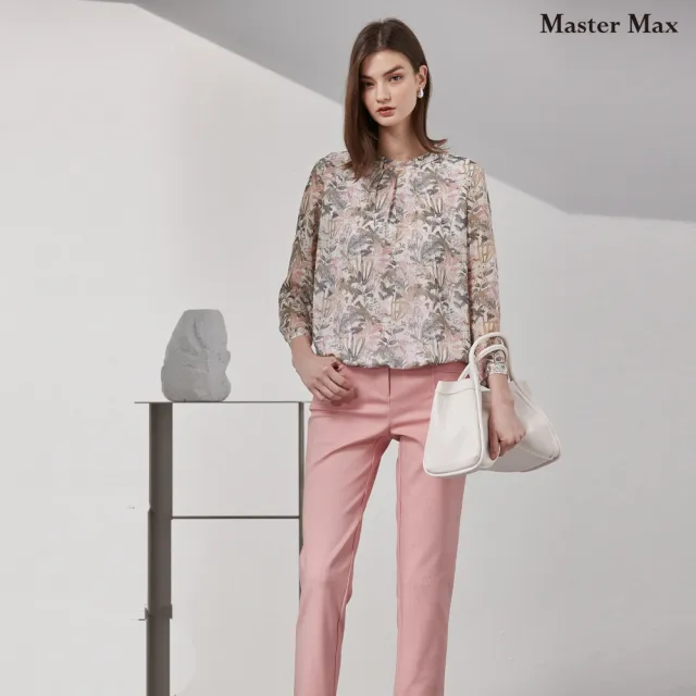 【Master Max】單釦彈性佳大口袋休閒九分褲(8423014)