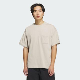 【adidas 愛迪達】Pocket Tee 男 T恤 運動上衣 休閒短袖 卡其 亞版(JM2029)