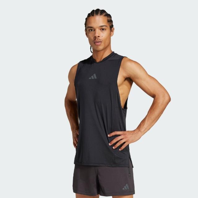 【adidas 愛迪達】DESIGNED-FOR-TRAINING INTENSITY 運動背心 涼感男 JI8171