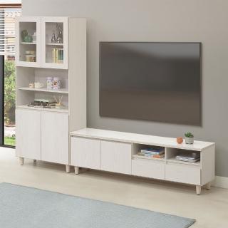【Homelike 喜家居】8.7尺視廳組合櫃-電視櫃+高櫃(2503)