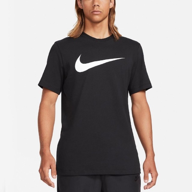 【NIKE 耐吉】短袖上衣  運動 休閒 路跑 男款 AS M NSW TEE ICON SWOOSH 黑色(DC5095010)