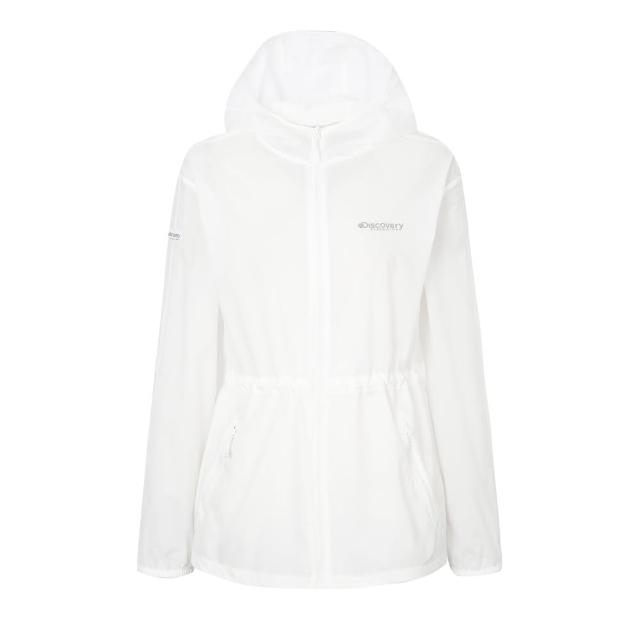 【Discovery Expedition】Freshvent 女版防風連帽外套 中長版 機能外套(DWWJ95053-WHS)
