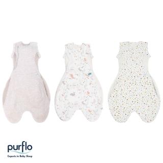 【Purflo】新生兒舒眠防踢睡袍0-4M-多色可選(寶寶成長的包巾/睡袍)