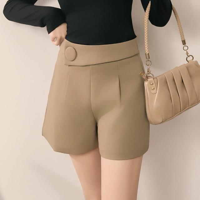 【MYDRESS】高腰顯瘦A字西裝短褲