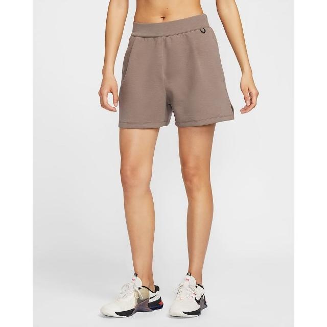 【NIKE 耐吉】短褲 中腰 寬鬆 Dri-FIT 運動 休閒 女款 AS W NK 24.7 DF SHORT SOFT 棕色(HQ8180233)