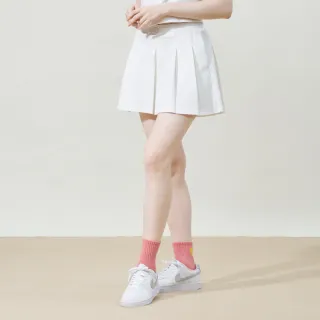 【ELLE ACTIVE】女款 棉質簡約百褶短褲裙-白色(EA25S2W3004#91)