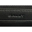 【BALLY】Mythos 紅白條紋再生牛皮對開二折長夾(黑色)