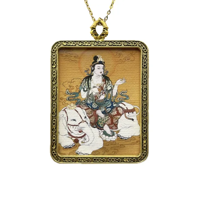 【藏古祥館】普賢菩薩A0070(普賢菩薩 唐卡 平安 吉祥 生肖屬龍 蛇)
