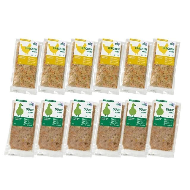 【COCONILLA 口口迷】2口味共12包入(主食 寵物鮮食 無穀鮮食 狗主食 貓濕食)