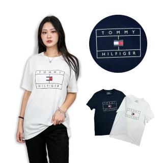 【Tommy Hilfiger】男款 2025最新款 框框 Tommy Hilfiger 短T短袖 T恤 男生上衣 湯米 純棉(1375)