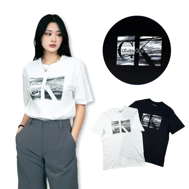 【Calvin Klein】男款 刷色背景 CK短T Calvin Klein純棉 T恤 CK上衣(1022)