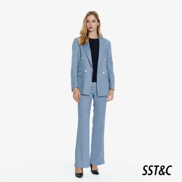 【SST&C】女裝 可機洗_天藍色寬鬆版西裝外套01012502003(換季65折)