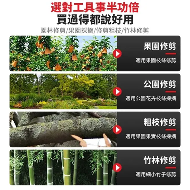 【Ogula 小倉】電動剪刀 SK5刀片 安全啟動 無刷款（五節一電）贈豪華配件+折疊鋸+加長桿(高枝剪/園藝剪)