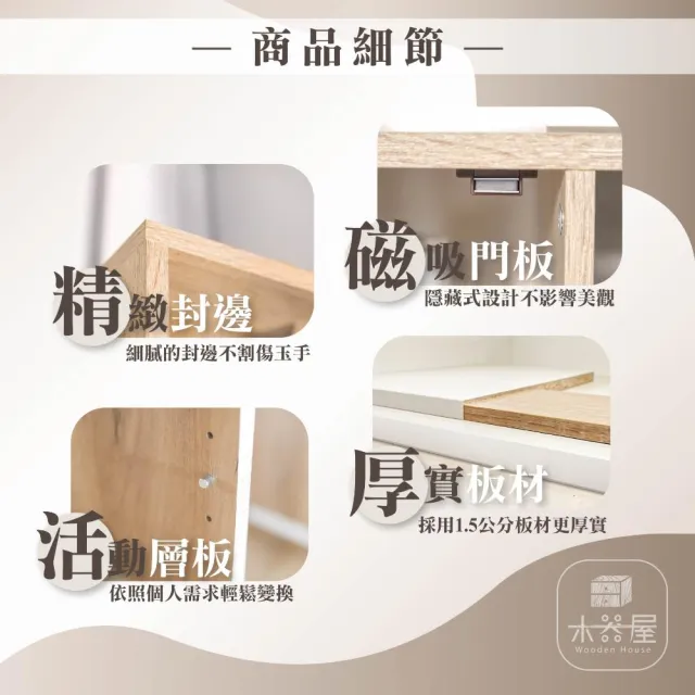 【木器屋】台灣製造 兩門收納櫃(E1板 五分板 收納櫃 置物櫃 組合櫃 抽屜櫃 櫃子 收納)
