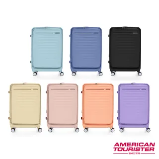 【AMERICAN TOURISTER 美國旅行者】28吋 FRONTEC 前開式/上掀式可擴充輕量PC避震煞車輪行李箱(多色可選)