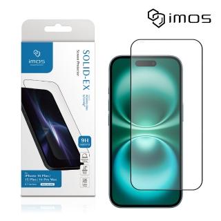 【iMos】iPhone 16 Plus/15 Plus/14 Pro Max 6.7吋 9H康寧滿版黑邊玻璃螢幕保護貼(AGbc)