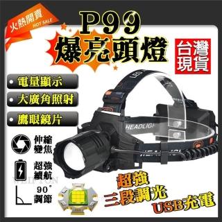 【威富登】P99頭燈 超亮 頭燈 登山頭燈 工作頭燈 頭燈 18650 釣魚頭燈 usb 頭燈 爆亮頭燈 抓螃蟹 警用