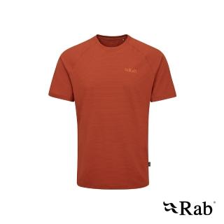 【RAB】Sonic Tee 短袖透氣排汗衣 男款 紅土 #QBL01
