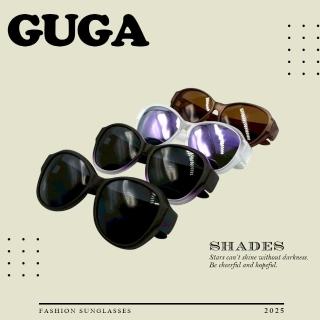 【GUGA】偏光套鏡 大鏡面經典圓框款(太陽眼鏡 UV400 防眩光 臺灣製)