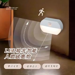 【點點亮光】LED暖光智慧人體感應燈(床頭燈 走廊燈 觸摸壁燈 小夜燈 衣櫃燈 照明燈 花園燈 露營燈)