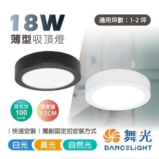 【DanceLight 舞光】2入組 LED吸頂燈 18W薄型吸頂燈(厚度僅3.5cm)
