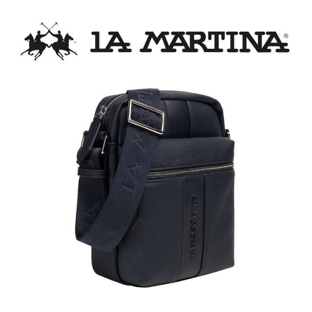 【LA MARTINA】義大利原裝進口 限量2折 頂級皮革肩背包 1828P 全新專櫃展示品(深藍色)