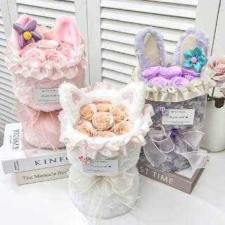 【天使愛美麗】卡通玩偶花束 公仔造型花束(生日禮物 畢業花束 情人節 聖誕節 送閨蜜 兒童節)