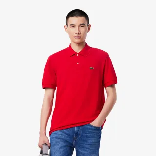 【LACOSTE】男裝-經典版型 L.12.12輕質網眼布短袖Polo衫(紅色)