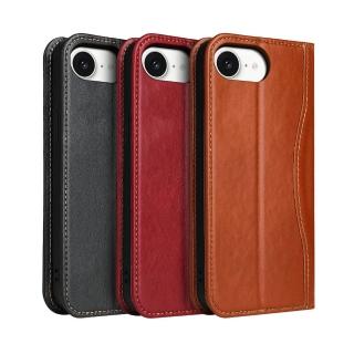【Fierre Shann】iPhone 16e 6.1吋 磁吸側掀新西槍系列手工真皮皮套