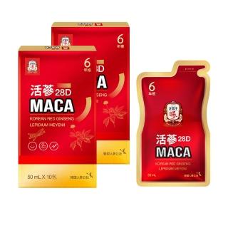 即期品【正官莊】活參28D馬卡飲 2盒組-50mlx10包/盒(高麗參溫和補元氣)