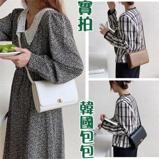 【MoonDy】高品質 韓國包包 肩揹包 女生包包 正韓包包 百搭包包 側揹包 方包 皮革包包 女朋友生日禮物