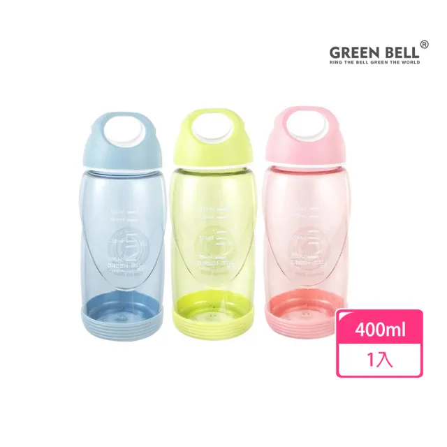 【GREEN BELL 綠貝】輕巧水壺/防滑隨手杯-附止滑墊400ml(寬口 防漏 輕便 運動 露營 不含BPA)