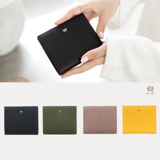 【MYMY】優雅細緻 荔枝紋牛皮短夾(蝴蝶結五金/短夾/多夾層/零錢袋/真皮)
